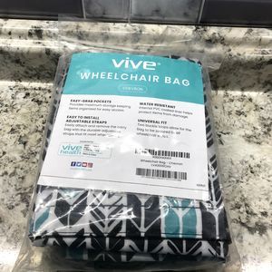 Vive Walker Bag - Accessories Wheelchair Basket Pouch (Water Resistant) Chevron